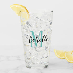 Individuelle Name-Monogramm-Geschenk Glas