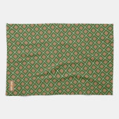 Individuelle Name-Monogramm Geschirrtuch (Horizontal)