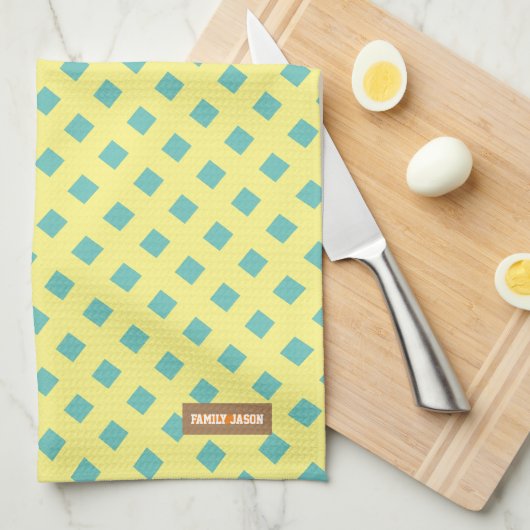 Individuelle Name monogramm Geschirrtuch (Viertel Falte)