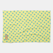 Individuelle Name monogramm Geschirrtuch (Horizontal)