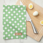 Individuelle Name monogramm Geschirrtuch (Viertel Falte)