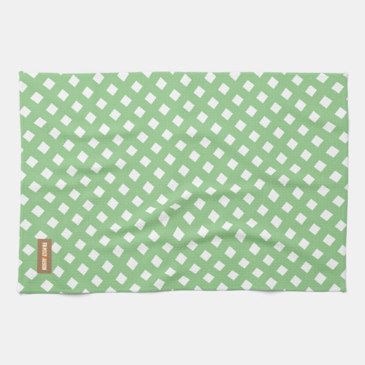 Individuelle Name monogramm Geschirrtuch (Horizontal)