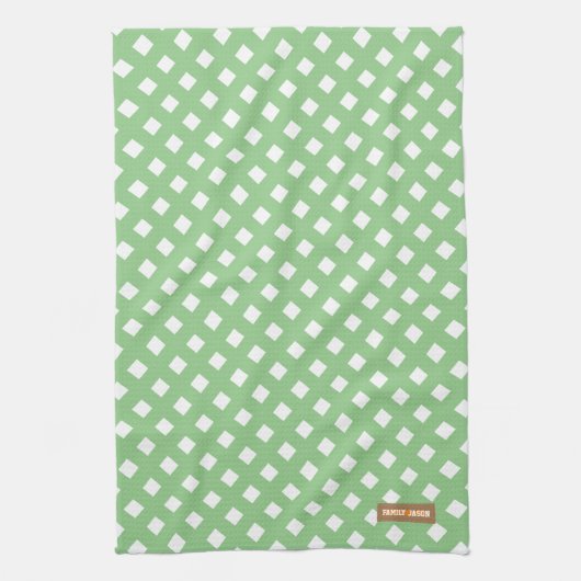 Individuelle Name monogramm Geschirrtuch (Vertikal)