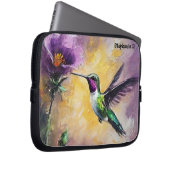 Individuelle Name , Monogramm-Hüllen, Hummingbird- Laptopschutzhülle (Vorne Rechts)