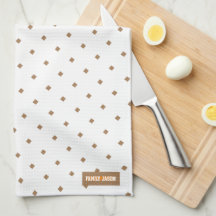 Individuelle Name Monogramm Karo-Muster weiß braun