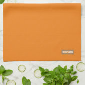 Individuelle Name monogramm modern orange stilvoll Geschirrtuch (Gefaltet)