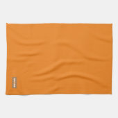 Individuelle Name monogramm modern orange stilvoll Geschirrtuch (Horizontal)