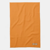 Individuelle Name monogramm modern orange stilvoll Geschirrtuch (Vertikal)