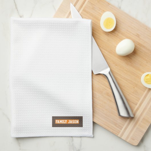 Individuelle Name Monogramm moderne Design Trendwe Geschirrtuch (Viertel Falte)