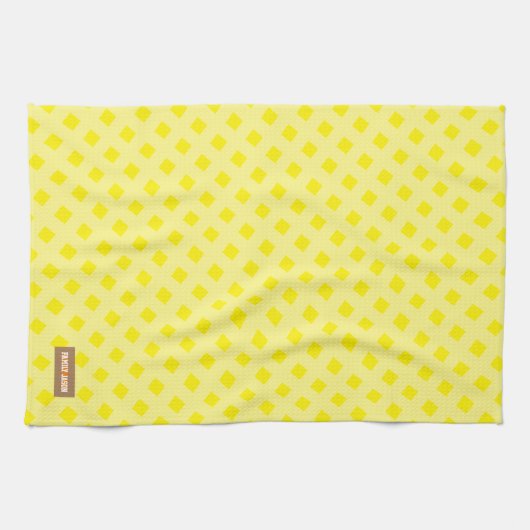 Individuelle Name-Monogramm-Muster Geschirrtuch (Horizontal)