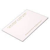 Individuelle Name Monogramm Pastell Pink Gold Mini Notizblock (angewinkelt)