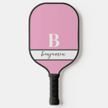 Individuelle Name Monogramm Pink Pickleball Paddel