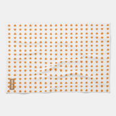 Individuelle Name-Monogramm-Polka-Punkte Geschirrtuch (Horizontal)