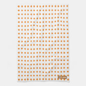 Individuelle Name-Monogramm-Polka-Punkte Geschirrtuch (Vertikal)