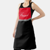 Individuelle Name Monogramm Rot und Schwarz Koch Schürze (InSitu)