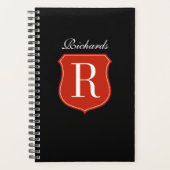 Individuelle Name-Monogramm-Spiralplaner mit Logo Planer (Vorderseite)