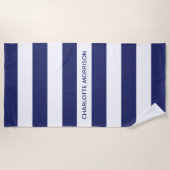 Individuelle Name Monogramm Strandtuch (Vorderseite)