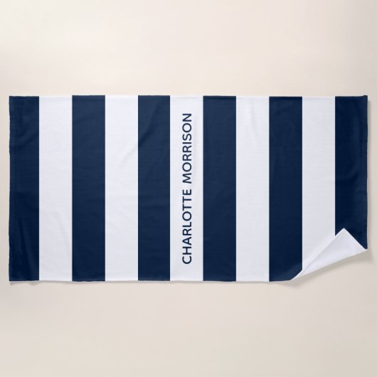 Individuelle Name monogramm Strandtuch (Vorderseite)