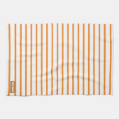 Individuelle Name Monogramm Streifen Muster weiß o Geschirrtuch (Horizontal)