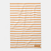 Individuelle Name Monogramm Streifen Muster weiß o Geschirrtuch (Vertikal)