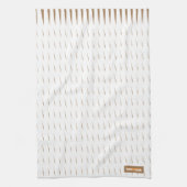 Individuelle Name Monogramm Streifen Wellen Weißbr Geschirrtuch (Vertikal)