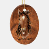 Individuelle Name, Monogramm, Textfarbpferd Keramikornament (Hinten)