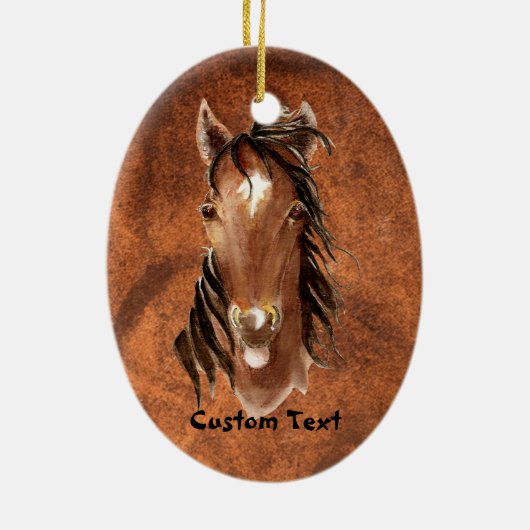 Individuelle Name, Monogramm, Textfarbpferd Keramikornament (Hinten)