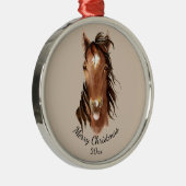 Individuelle Name, Monogramm, Textfarbpferd Ornament Aus Metall (Rechts)