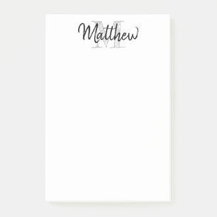individuelle Name Monogramm Vintage Typografie gro Post-it Klebezettel