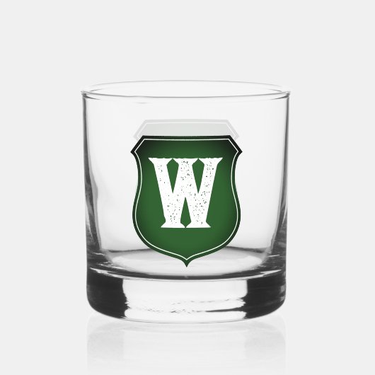 Individuelle Name-Monogramm-Whisky-Geschenk Whiskyglas (Vorderseite)
