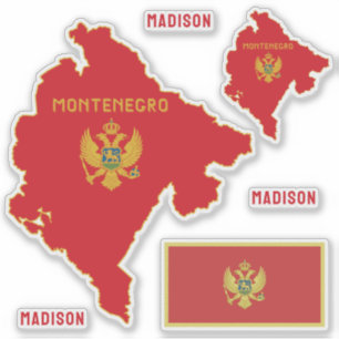 Individuelle Name Montenegro Aufkleber