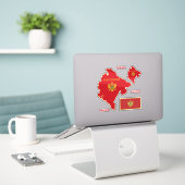 Individuelle Name Montenegro Aufkleber (Laptop auf Schreibtisch)
