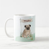 Individuelle Name Mops Haustier Kaffeetasse (Links)