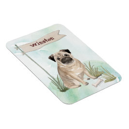 Individuelle Name Mops Haustier Magnet