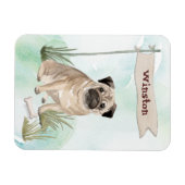Individuelle Name Mops Haustier Magnet (Horizontal)