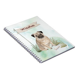 Individuelle Name Mops Haustier Notizblock