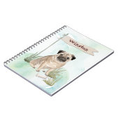 Individuelle Name Mops Haustier Notizblock (Linke Seite)