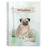 Individuelle Name Mops Haustier Notizblock (Vorderseite)
