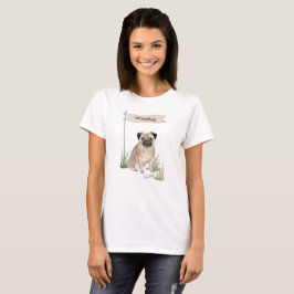 Individuelle Name Mops Haustier T-Shirt