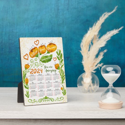 Individuelle Name Motivierend 2023 Kalender Fotoplatte (Seite)