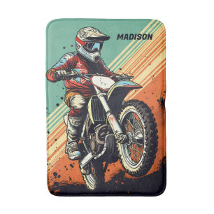 Individuelle Name Motocross Badematte