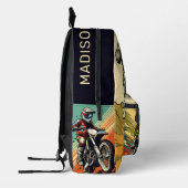 Individuelle Name Motocross Bedruckter Rucksack (Links)