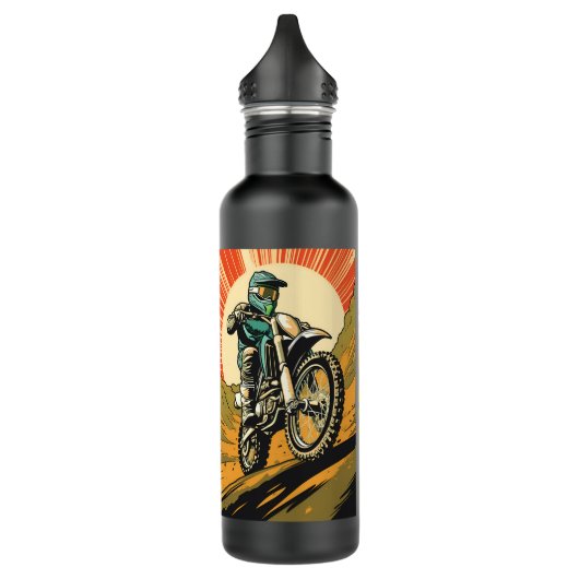 Individuelle Name Motocross Edelstahlflasche (Links)