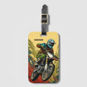 Individuelle Name Motocross Gepäckanhänger (Vorderseite Vertikal)