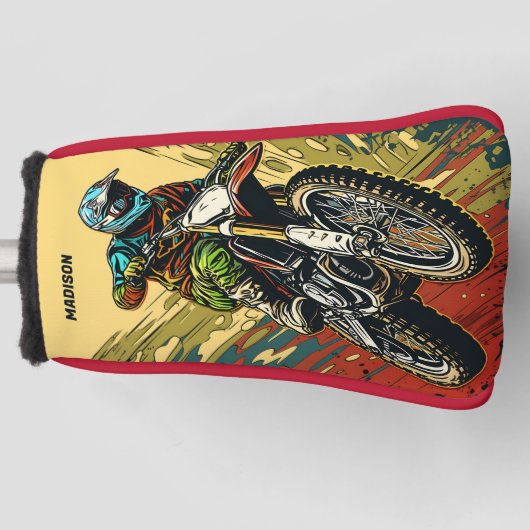 Individuelle Name Motocross Golf Headcover (Vorderseite)