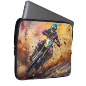 Individuelle Name Motocross Laptopschutzhülle (Vorne Rechts)