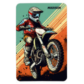 Individuelle Name Motocross Magnet (Vertikal)