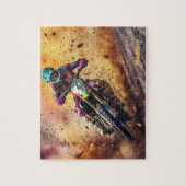 Individuelle Name Motocross Puzzle (Vertikal)