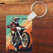 Individuelle Name Motocross Schlüsselanhänger (Rückseite)