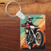 Individuelle Name Motocross Schlüsselanhänger (Vorderseite)